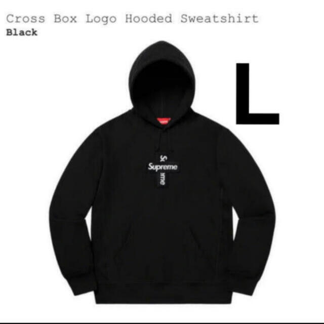 Supreme(シュプリーム)のsupreme シュプリーム Cross Box Logo Hooded 黒 L メンズのトップス(パーカー)の商品写真