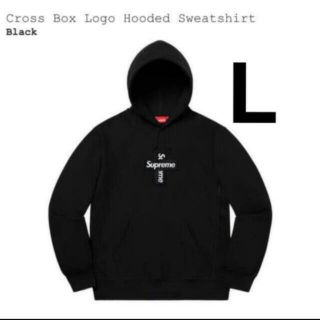 シュプリーム(Supreme)のsupreme シュプリーム Cross Box Logo Hooded 黒 L(パーカー)