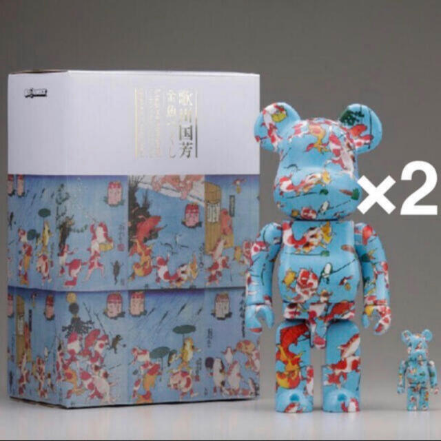 BE@RBRICK 歌川国芳「金魚づくし」 100% ＆ 400% 2個セット