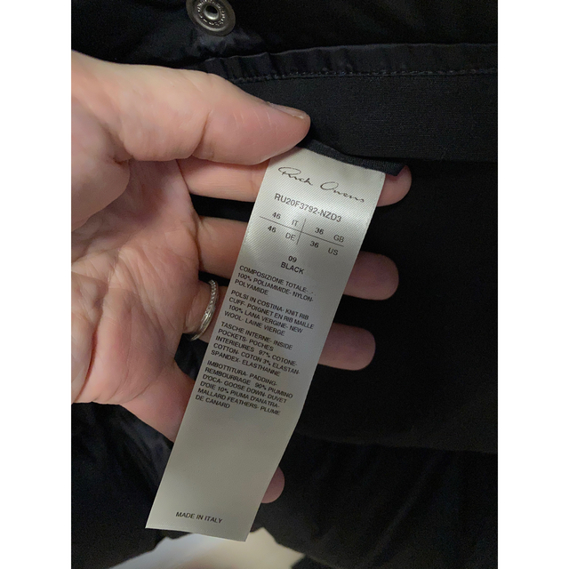 Rick Owens - リックオウエンス Rick Owens ダウンジャケット 46 Rick Owens - リックオウエンス Rick Owens ダウンジャケット 46