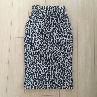 マウジー(moussy)のMOUSSYレオパードタイトスカート0(ひざ丈スカート)