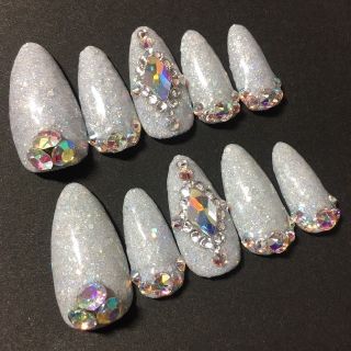 ホワイト ホログラム ラメ グリッター SWAROVSKI