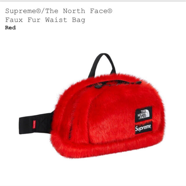 Supreme North Face Faux Fur Waist Bag