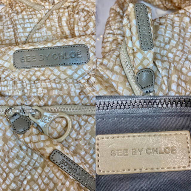 SEE BY CHLOE(シーバイクロエ)の【SEE BY CHLOE】ハンドバッグ　ベージュ　総柄　レディース レディースのバッグ(ハンドバッグ)の商品写真