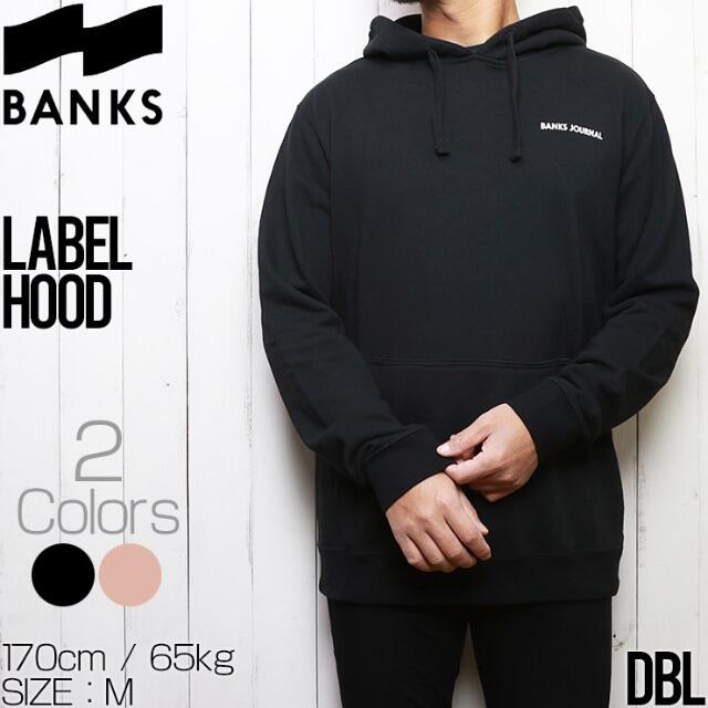 BANKS バンクス LABEL HOOD GRAPHIC FLEECE メンズのトップス(パーカー)の商品写真