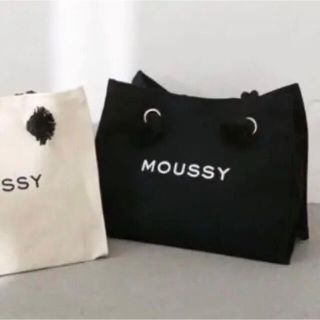 マウジー(moussy)のブラック♡MOUSSYキャンバストートバッグ♡ショッパー型トートバック♡新品(トートバッグ)