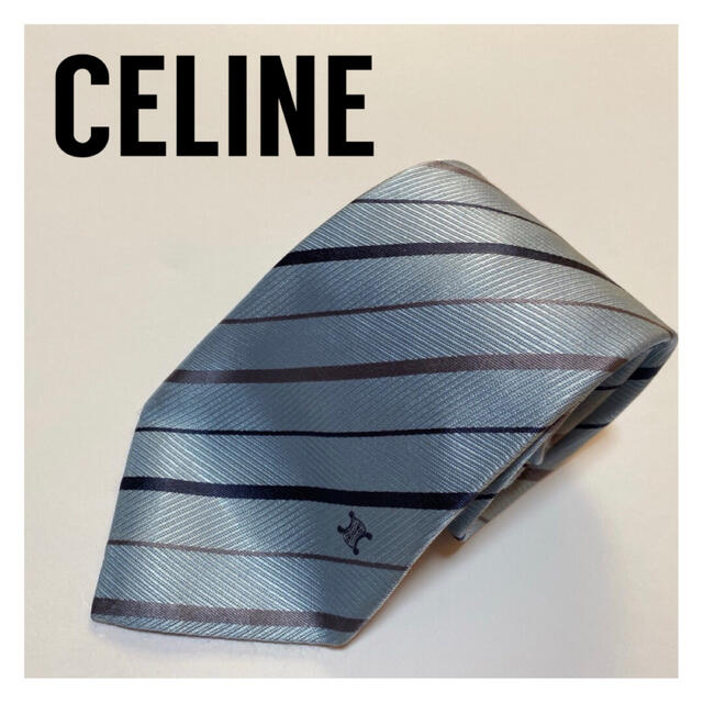 あき様専用!極美品✨CELINE ネクタイ ストライプ レジメンタル柄
