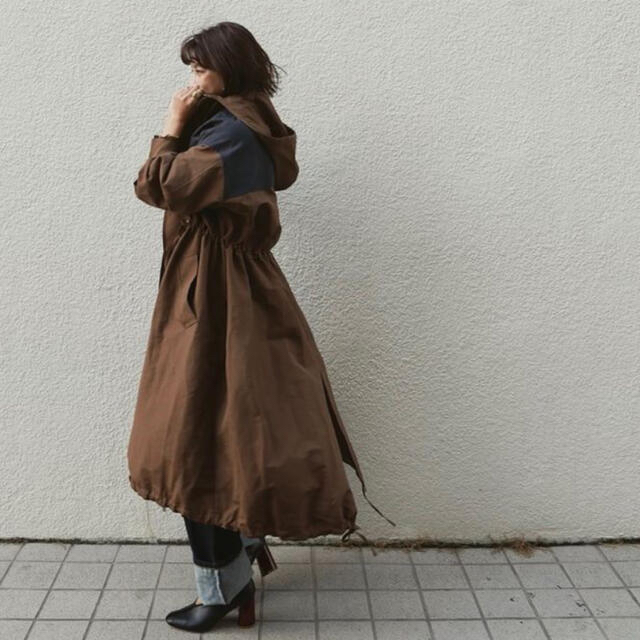 etre tokyo バイカラーフーテッドコート | lea-partners.com