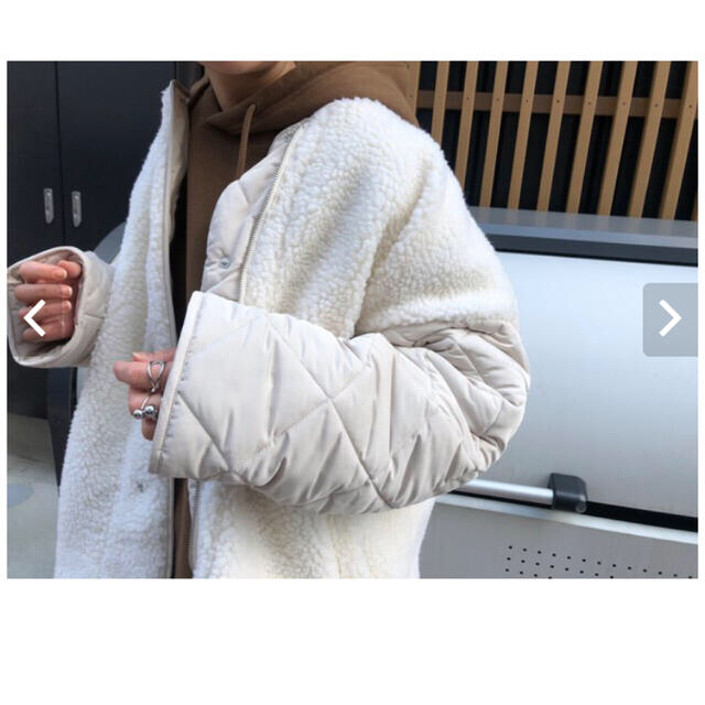 最終値下げ　大人気ボア×キルティングリバーシブル中綿coat　 レディースのジャケット/アウター(ノーカラージャケット)の商品写真