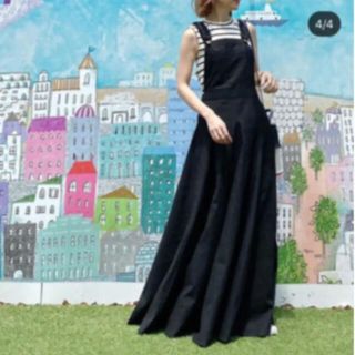 baybee flare skirt salopette(black)(サロペット/オーバーオール)