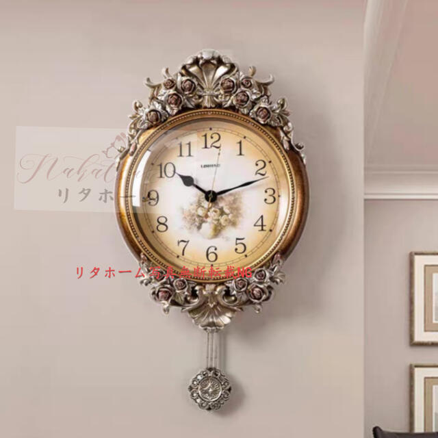 【SALE／55%OFF】 北歐風 英国貴族風 クロック 壁掛け時計 かけ時計 ヨーロッパ風 掛時計+柱時計