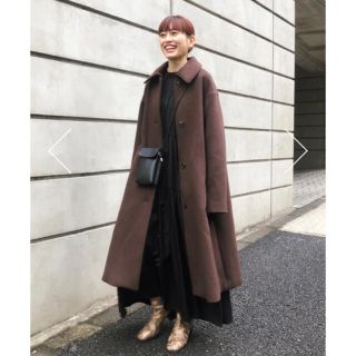 マウジー(moussy)のMOUSSY最新作♡BACK TUCK A LINE CHECK コートブラウン(ロングコート)