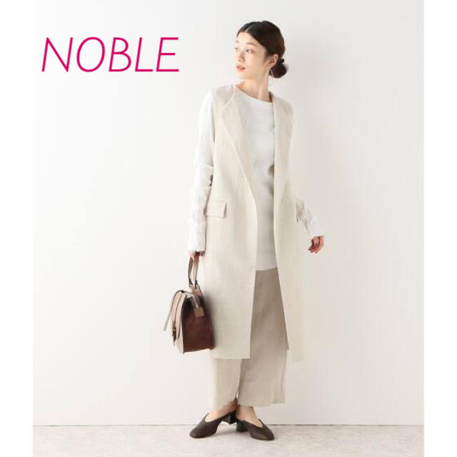 Noble - NOBLE カラーレスロングジレの通販 by Ms.H's ｜ノーブルなら ...
