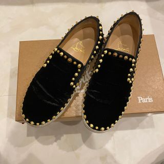 クリスチャンルブタン(Christian Louboutin)のルブタン　スリッポン　ベロア　ベルベット(スニーカー)