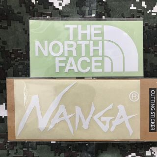 ザノースフェイス(THE NORTH FACE)の★補強あり★新品未使用　ノースフェイス&ナンガ　カッティングステッカー　白白(その他)