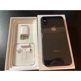 アップル(Apple)の美品　iPhone XS 256GB スペースグレイ（SIMロック解除済）(スマートフォン本体)