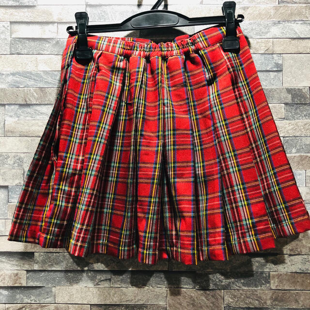 即決価格SALE❗️おしゃれ⭐️赤プリーツスカート チェックスカート レディースのスカート(ミニスカート)の商品写真