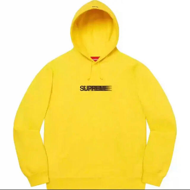 Supreme(シュプリーム)のSupreme Motion Logo Hooded YELLOW メンズのトップス(パーカー)の商品写真