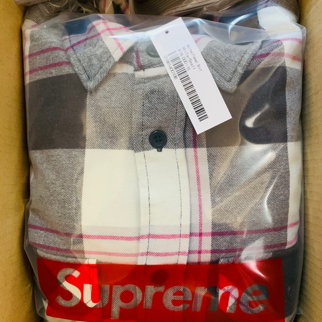 Supreme Quilted Flannel Shirt sサイズ