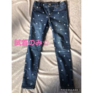 ギャップキッズ(GAP Kids)の試着のみ☆GAP 130 ストレッチ　デニム　ジーンズ　ニコちゃん　女の子　(パンツ/スパッツ)