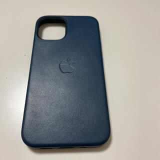 アップル(Apple)のiPhone 12mini/純正レザーケース/バルティックブルー(iPhoneケース)