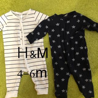 エイチアンドエム(H&M)の☆おまとめ☆H&M カバーオール　ロンパース  セット　4m 6m 70(カバーオール)