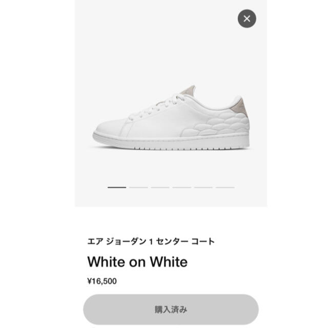 27cm エアジョーダン1 センターコート white on white