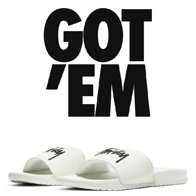 靴/シューズNIKE STUSSY 28 BENASSI SLIDE