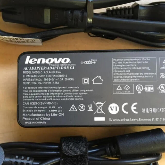 lenovo acアダプター 20v  2.25A 45w 10個セット