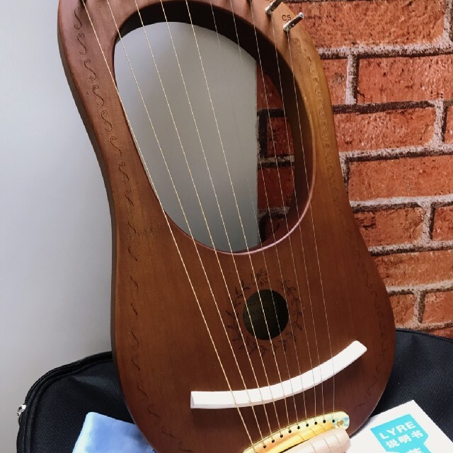 ハープ　ケース付き　木製　弦楽器 2