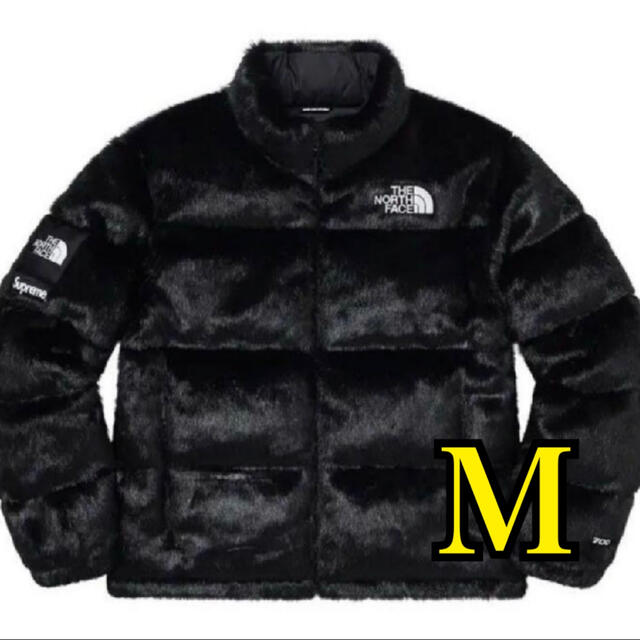 夏セール開催中 MAX80%OFF！ THE NORTH FACE 即日発送 シュプリーム ノースフェイス ファー ヌプシ ジャケット 黒 M  ダウンジャケット