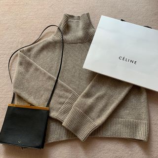 セリーヌ(celine)のCELINE セリーヌ　完売　チャンキーニット　ベージュ　カシミヤ(ニット/セーター)