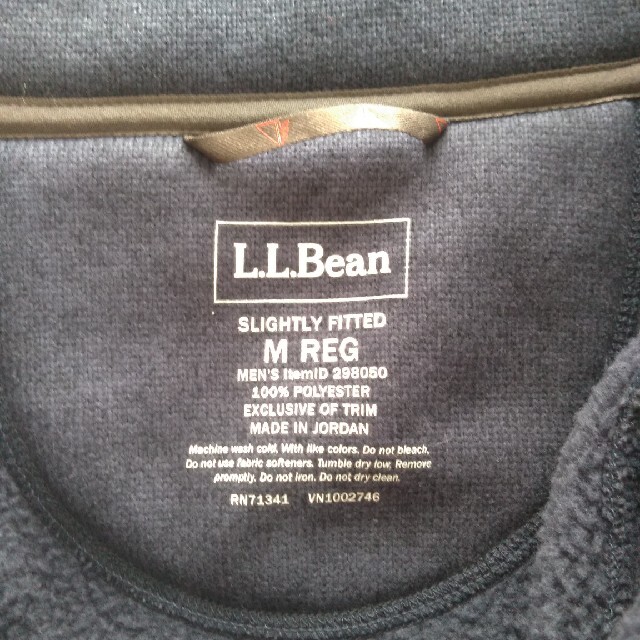 L.L.Bean(エルエルビーン)のLLBean　セーターフリースプルオーバー　ブルー　Mサイズ　古着 メンズのジャケット/アウター(ブルゾン)の商品写真