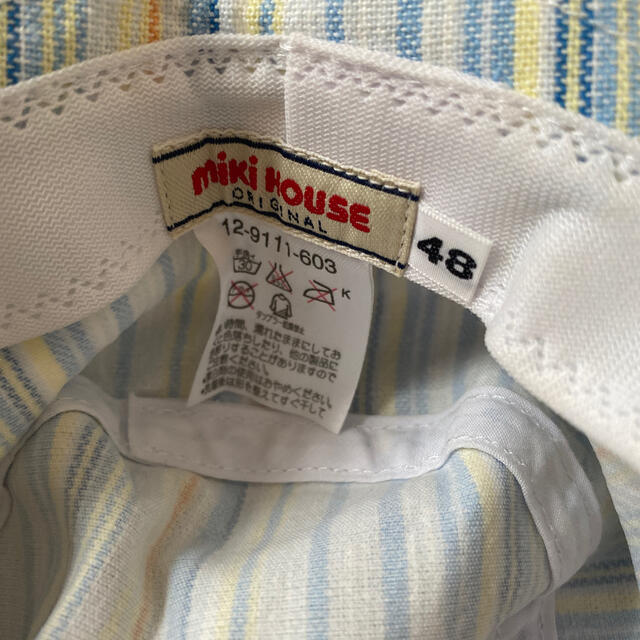 mikihouse(ミキハウス)のミキハウス　帽子　サイズ48 キッズ/ベビー/マタニティのこども用ファッション小物(帽子)の商品写真