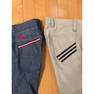 アディダス(adidas)のadidasゴルフ　パンツ　W91    美品　２枚まとめて(ウエア)