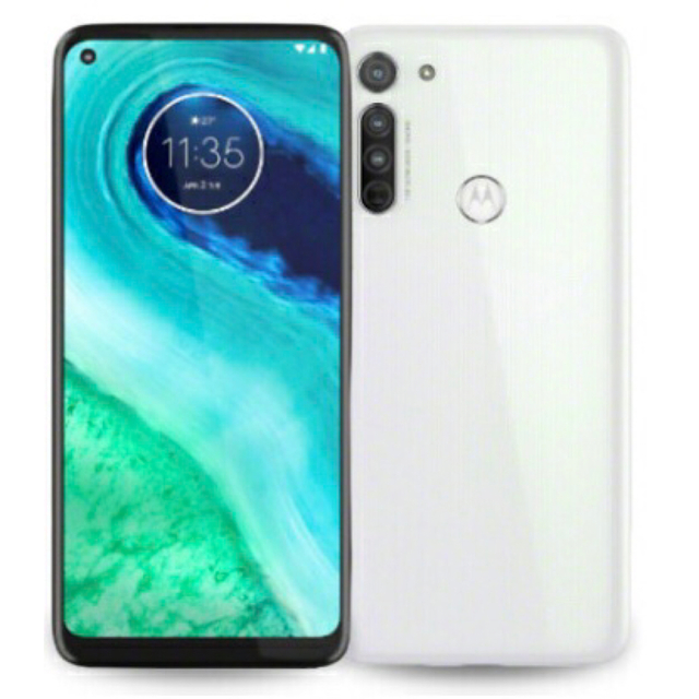 未対応テザリング新品未使用 モトローラ  moto g8 ホログラムホワイト