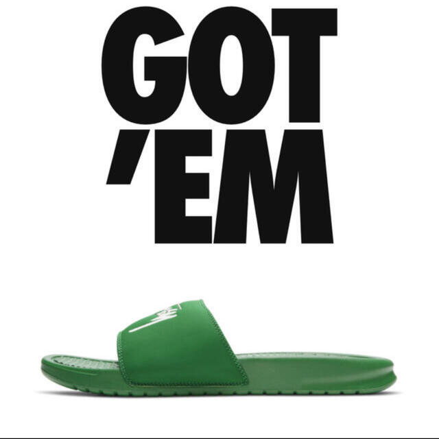 STUSSY NIKE BENASSI SLIDE Pine Green