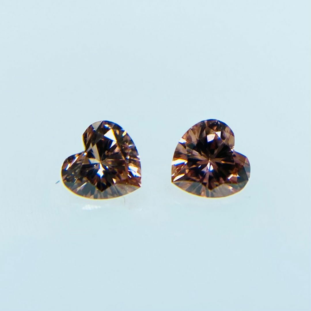 FANCY DEEP ORANGY PINK 0.058ct＆0.058ct レディースのアクセサリー(その他)の商品写真