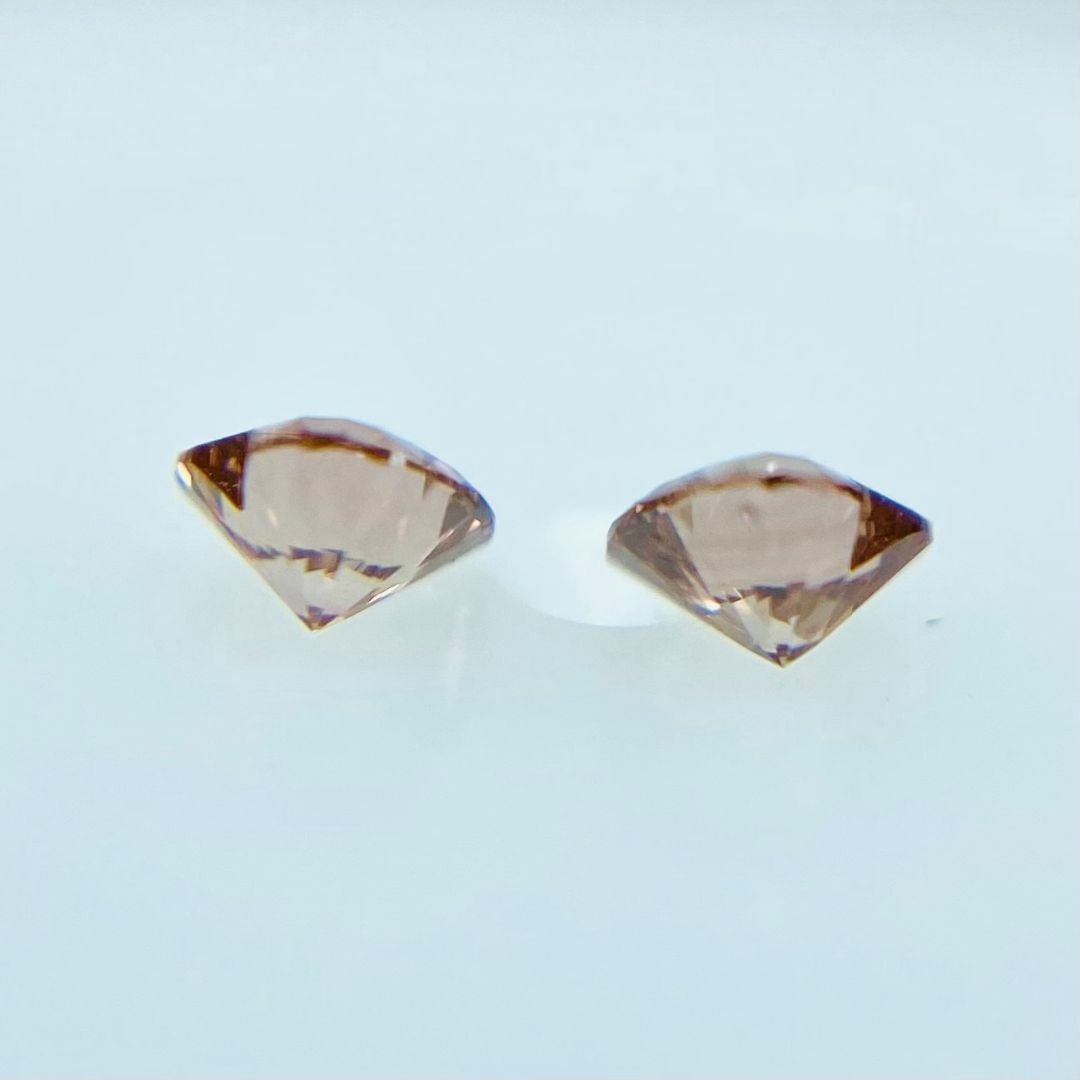 FANCY DEEP ORANGY PINK 0.058ct＆0.058ct レディースのアクセサリー(その他)の商品写真