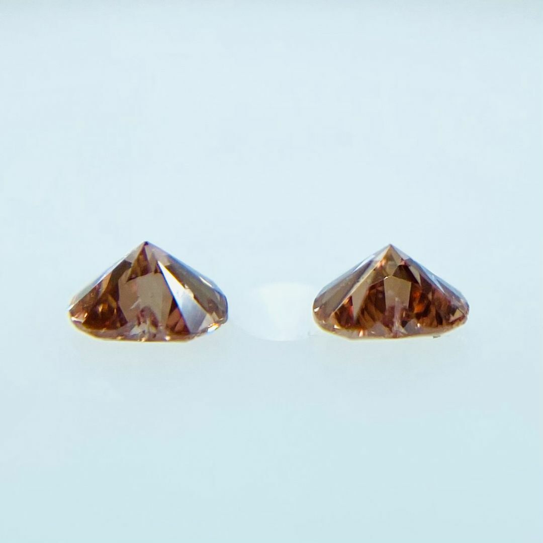 FANCY DEEP ORANGY PINK 0.058ct＆0.058ct レディースのアクセサリー(その他)の商品写真