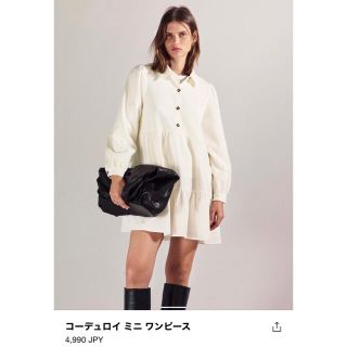 ザラ(ZARA)のZARA コーデュロイミニワンピース (ミニワンピース)