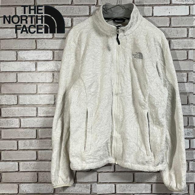 THE NORTH FACE(ザノースフェイス)の激レア THE NORTH FACE フリース フルジップ ロゴ刺繍入 ホワイト メンズのトップス(パーカー)の商品写真