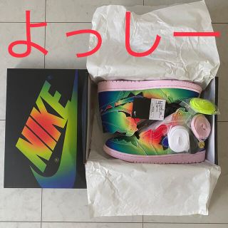 ナイキ(NIKE)の(ボックス蓋つぶれあり)27cm J Balvin Nike AJ1(スニーカー)