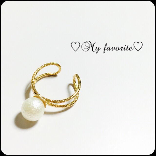 pearl ring♡ ハンドメイドのアクセサリー(リング)の商品写真