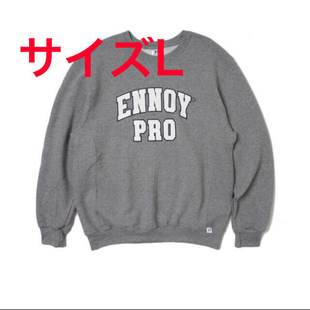 スウェットENNOY COLLEGE SWEAT (GRAY)  L