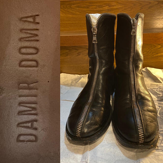 Damir Doma(ダミール・ドーマ)フロントフルジップ装飾レザーブーツ