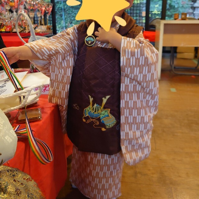 被布 ３歳 男の子 キッズ/ベビー/マタニティのキッズ服男の子用(90cm~)(和服/着物)の商品写真