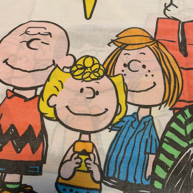 PEANUTS(ピーナッツ)のスヌーピー  ビンテージシーツ　ビンテージピロー ハンドメイドの素材/材料(生地/糸)の商品写真