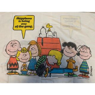 ピーナッツ(PEANUTS)のスヌーピー  ビンテージシーツ　ビンテージピロー(生地/糸)