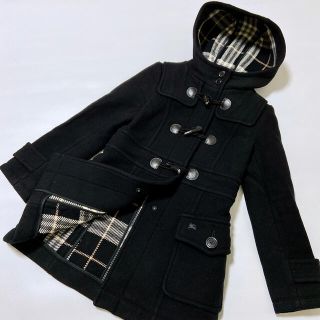 バーバリーブルーレーベル(BURBERRY BLUE LABEL)のバーバリーブルーレーベル ホースマーク付　ダッフルコート ショート丈　訳あり(ダッフルコート)